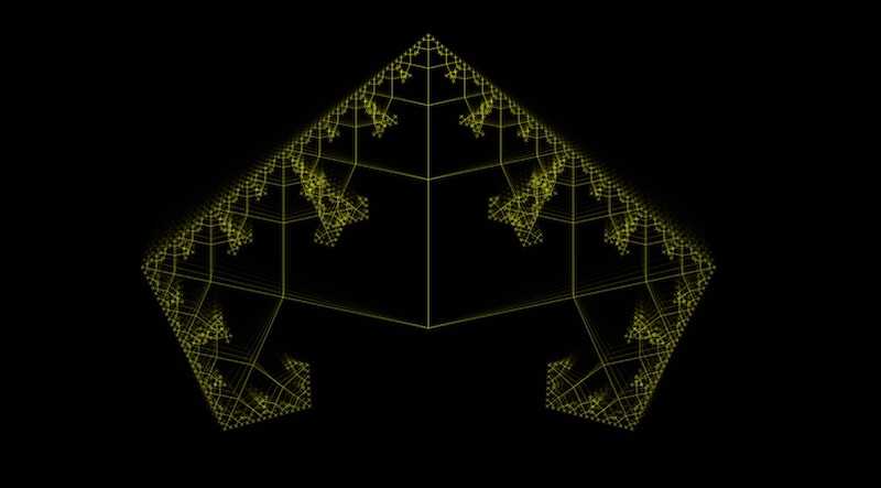 Sierpinski triangle using fractal tree.